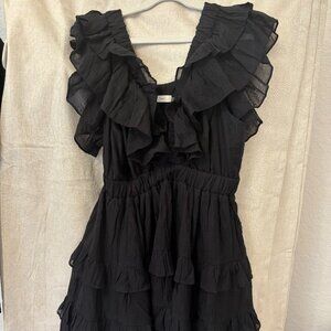 Mustard Seed Ruffle Detail Tiered Dress
